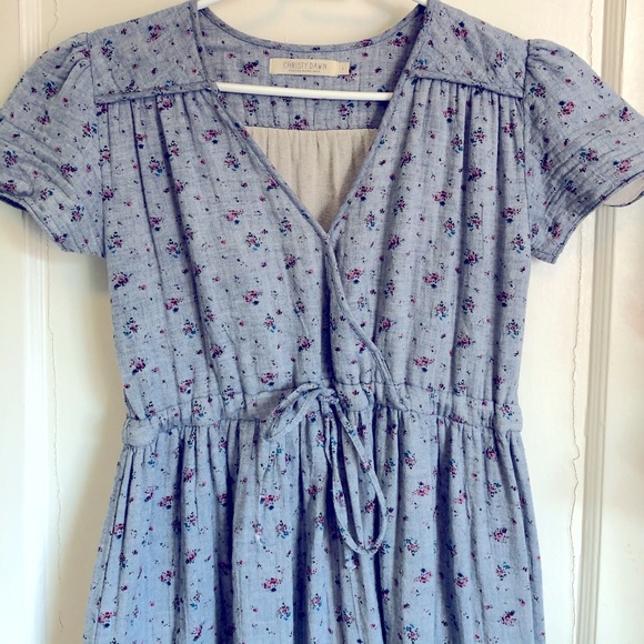 Christy Dawn Dawn dress in chambray floral, s - Picture 2 of 10